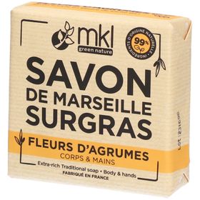 MKL Savon de Marseille Surgras - Fleurs d'Agrumes