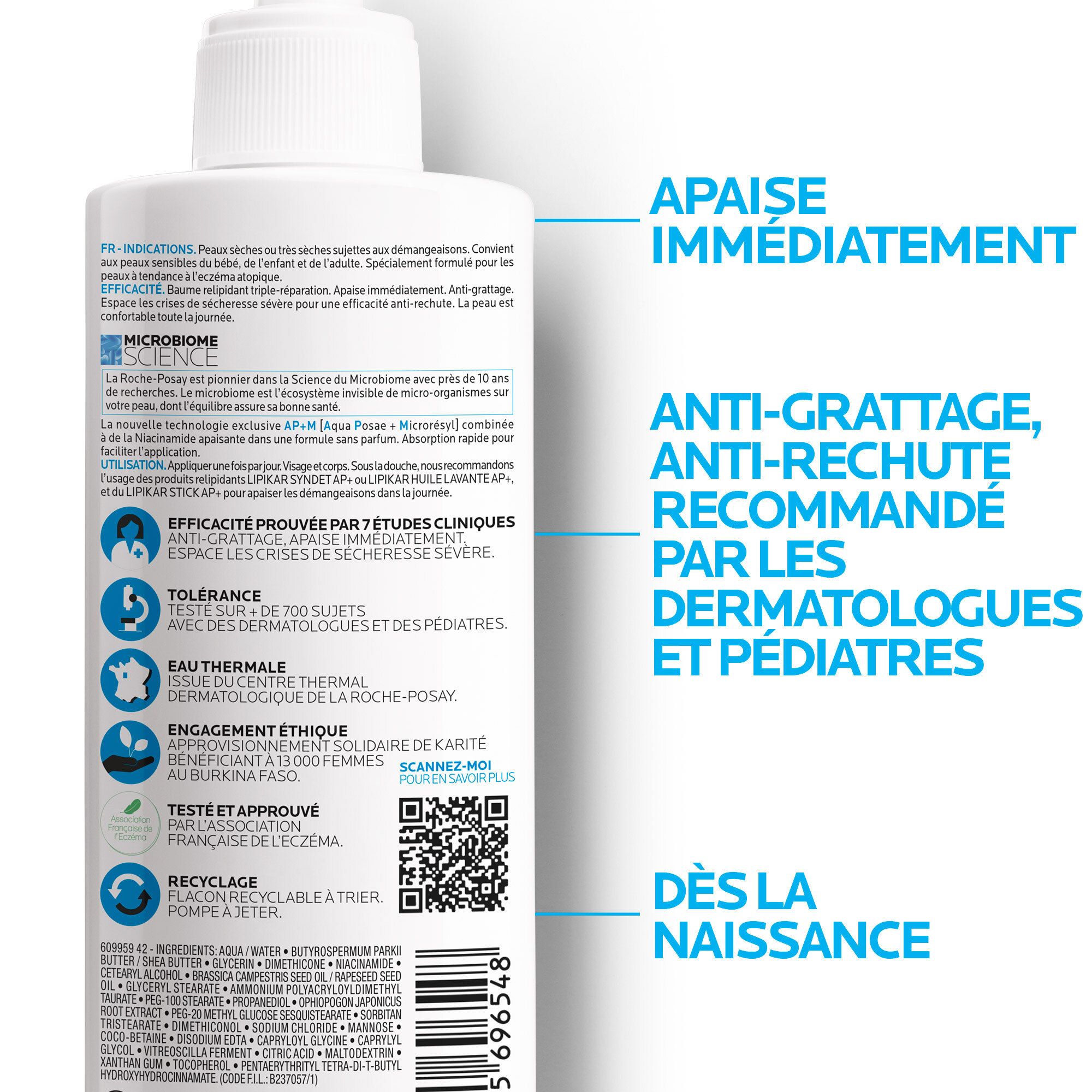 Lipikar Baume AP+M relipidant anti-grattage 400ml